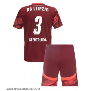 RB Leipzig Lutsharel Geertruida #3 Vieraspaita Lapsille 2024-25 Lyhythihainen (+ shortsit)